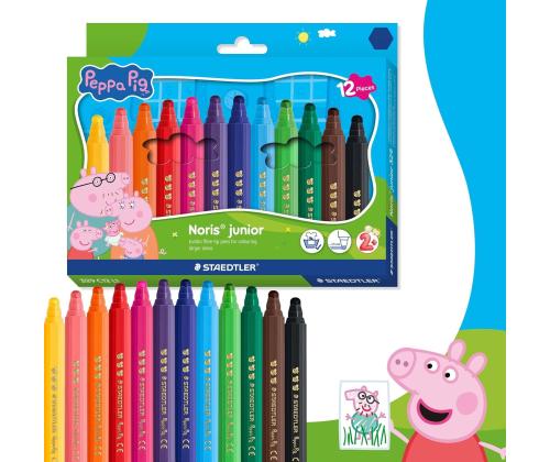 viltpliiatsid STAEDTLER Junior Peppa Pig 12 värvi