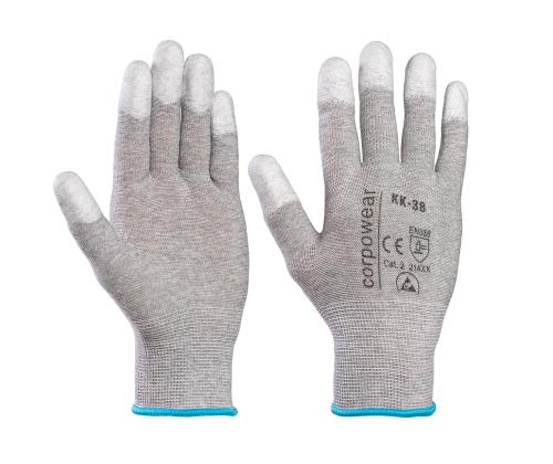 Töökindad nailonist antistaatilised ESD PU-kate näpuotstes KK38 nr.8