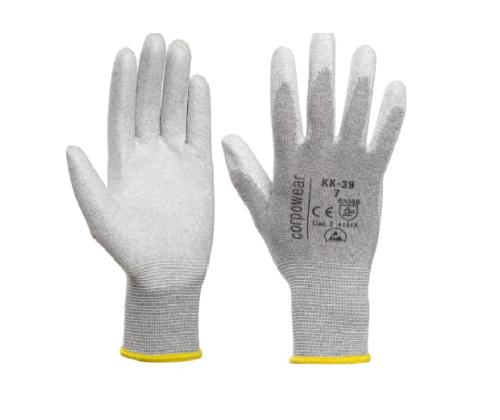 töökindad nailonist antistaatilised ESD PU-kate peopesas KK39 nr.7