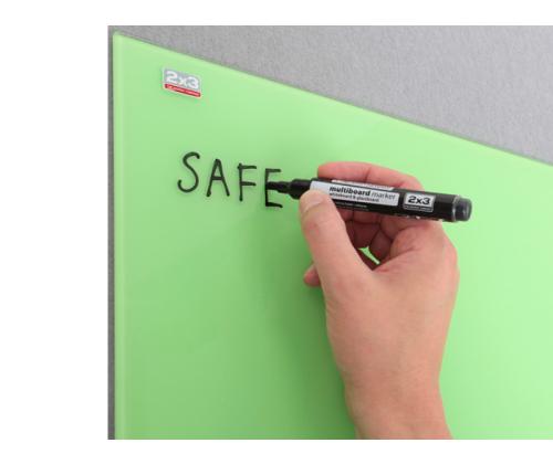 Klaastahvel-magnettahvel 2000x1000mm valge 2x3