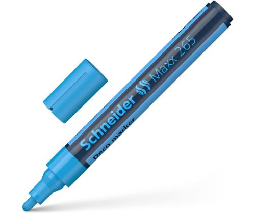 Kriidimarker/klaastahvlimarker SCHNEIDER Maxx 265, 1-3mm, helesinine