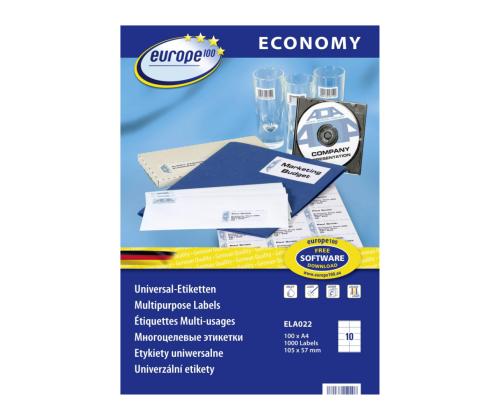 Kleebisetikett AVERY Economy 105x148mm 4 lehel 100 lehte