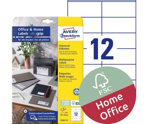 Kleebisetikett AVERY Zweckform 105x48mm 10 lehte (3424-10)