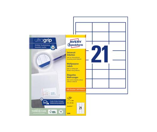 Kleebisetikett AVERY Zweckform 64x36mm 100 lehte (3670)