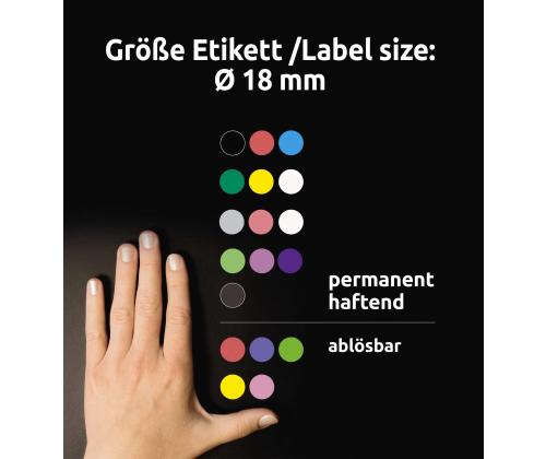 Kleebisetikett AVERY Zweckform Q18mm sinine 96tk (3005)