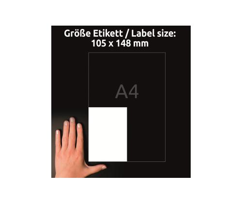 Kleebisetikett AVERY Zweckform Ultragrip 105x148mm 25+5 lehte (6120)