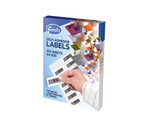 Kleebisetikett FOROFIS 63,5x46,6mm 18 lehel 100 lehte