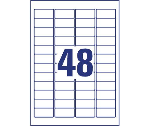 Kleebisetikett polüesterkilest ilmastikukindel AVERY ZWECKFORM 45,7x21,2mm 20 lehte eemaldatava liimiga  (L4778REV-20)