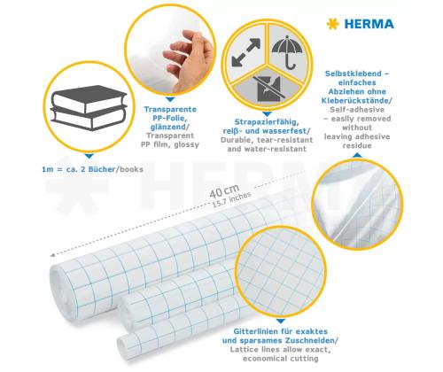 Kleepkile rullis HERMA 40cm x 3m