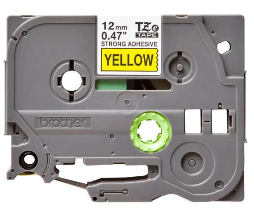 Kleepkirjalint BROTHER Strong TZE-S631 12mm must/kollasel analoog