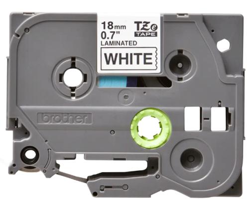 Kleepkirjalint BROTHER TZE-241 18mm must/valgel