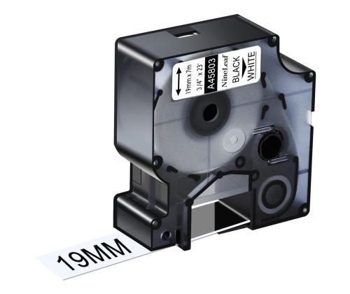 Kleepkirjalint DYMO A45803 19mm must/valgel analoog