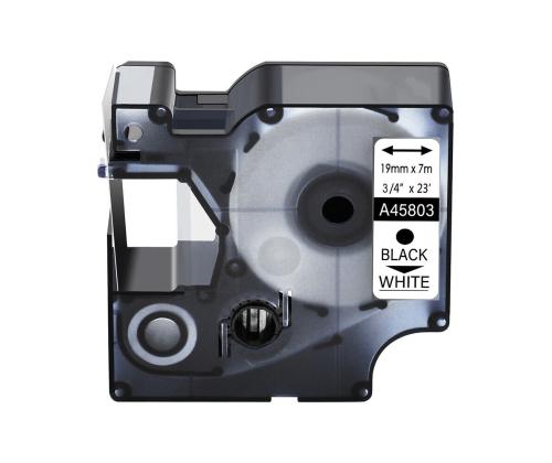 Kleepkirjalint DYMO A45803 19mm must/valgel analoog