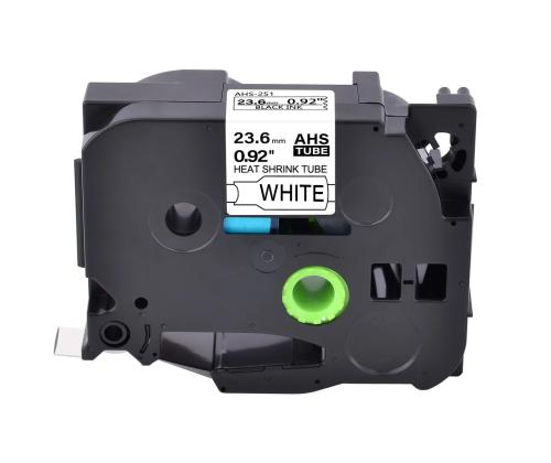 Kleepkirjalintmarkeerimislint BROTHER HSe-251 24mm termokahanev toru mustvalgel analoog