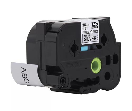 Kleepkirjalintmarkeerimislint BROTHER TZE-S961 36mm musthõbedasel analoog