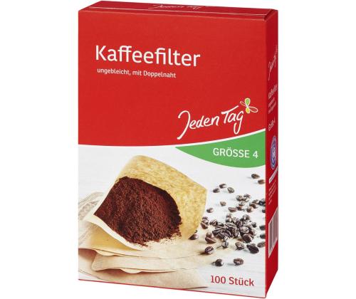 Kohvifiltrid JEDEN TAG, Nr4 100tk