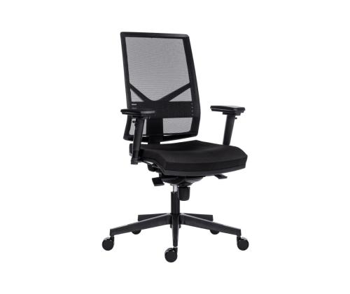 Kontoritool ANTARES 1750 SYN SKILL võrk selajtugi D2 must iste, plast jalg, BR16 käetoed