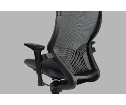 Kontoritool EVORA  Plus aktiivtöötool must peatoega