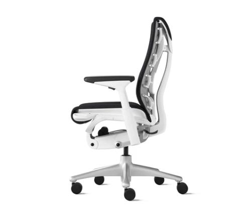 Kontoritool HERMAN MILLER Embody valge raam, must tekstiil, titaan jalus