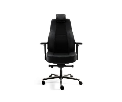 Kontoritool TC FREE B1 24/7 - must kangas/nahk	