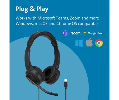 Kõrvaklapid+mikrofon KENSINGTON H1000 USB-C