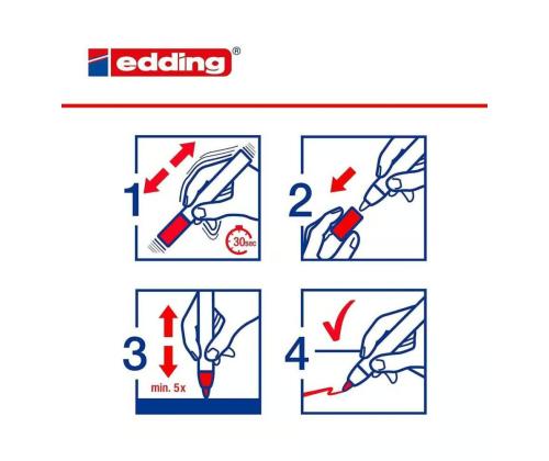 Kriidimarker-klaastahvlimarker-klaastahvlimarker koonilise otsaga EDDING 2-3mm valge