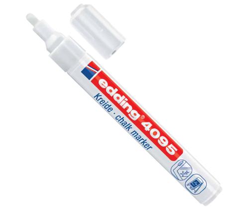 Kriidimarker-klaastahvlimarker-klaastahvlimarker koonilise otsaga EDDING 2-3mm valge