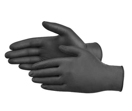 Kummikindad nitriilkindad puudrita M suurus WP mustad 100tk