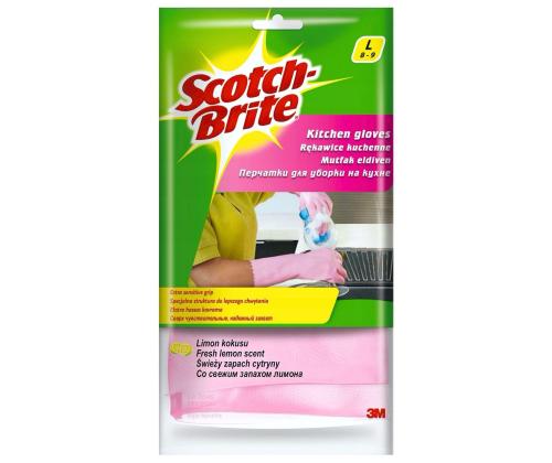 Kummikindad puuvilla voodriga SCOTCH-BRITE Ultra Sensitive, L