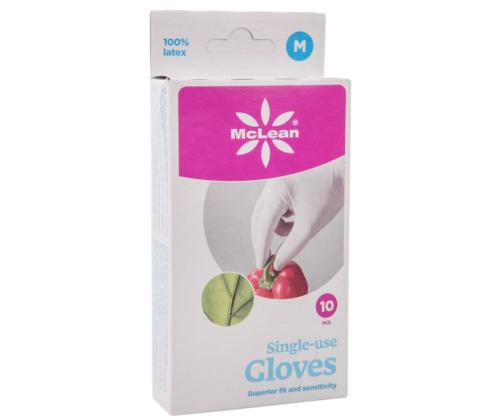 Kummikindad ühekordsed M, MCLEAN, 10 tk