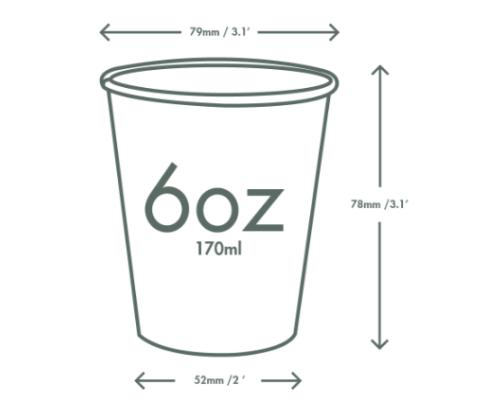 Kuuma joogitops VEGWARE 180 ml valge 50 tk