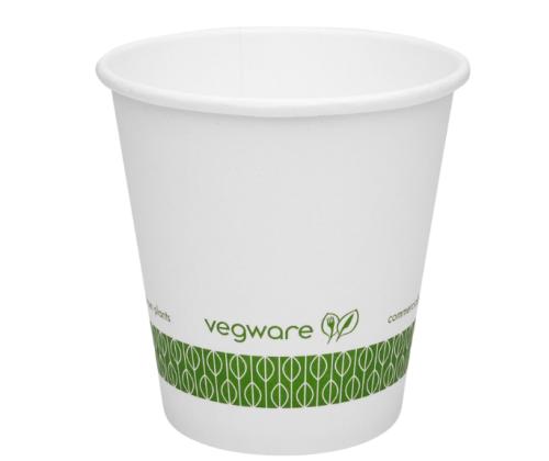 Kuuma joogitops VEGWARE 180 ml valge 50 tk
