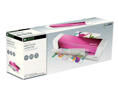 Laminaator LEITZ iLAM Home Office A4 roosa-valge