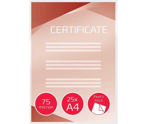 Lamineerimiskile kleebitav A4 75mic läikiv 25 lehte GBC