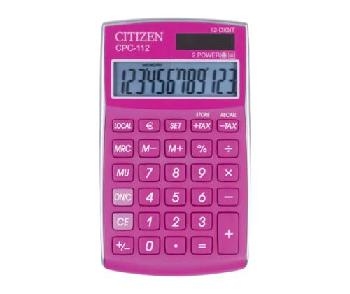 Lauakalkulaator CITIZEN CPC-112 roosa