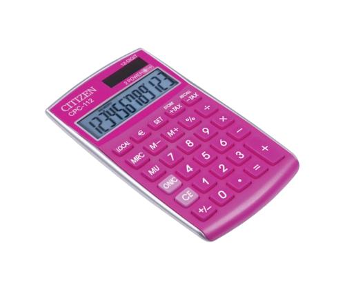 Lauakalkulaator CITIZEN CPC-112 roosa