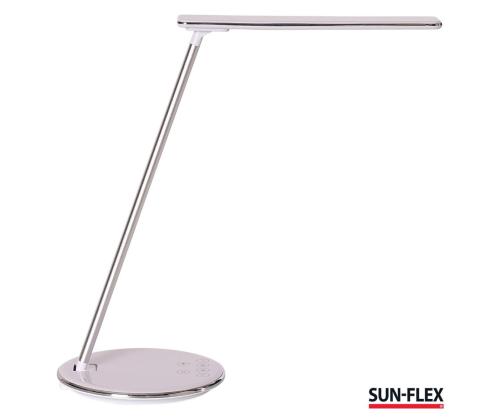 Laualamp SUN-FLEX Qlite valge 103100, H-35cm, integreeritud LED 5W, 200-800Lux, 2800-5600K, puutetundlik, QI juhtmevaba laadija