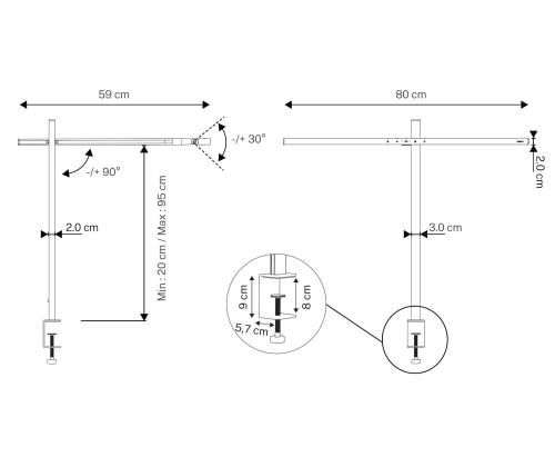 Laualamp UNILUX Elite Lumino LED must