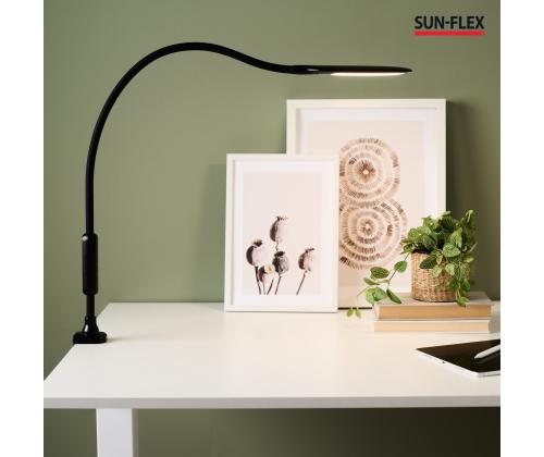 Laualamp SUN-FLEX Desklite LED 9W klambriga kinnituv must