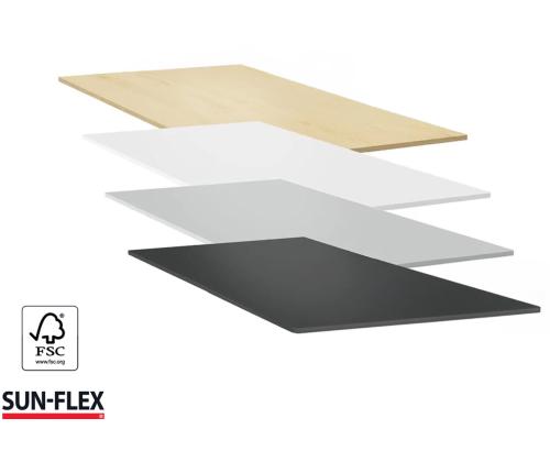Lauaplaat SUN-FLEX elektrilisele lauaraamile 1200x800x18mm valge- Whitelaminate