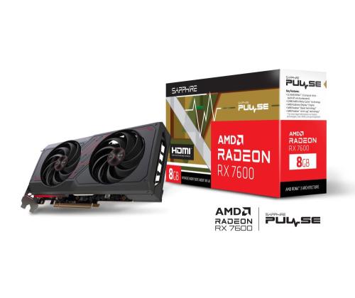 Graphics Card SAPPHIRE AMD Radeon RX 7600 8 GB GDDR6 128 bit PCIE 4.0 8x Dual Slot Fansink 1xHDMI...