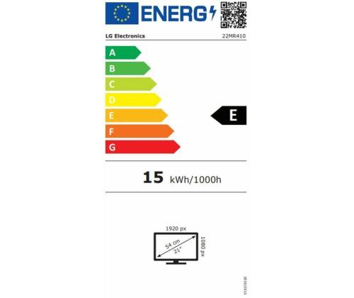 LCD Monitor LG 22MR410-B 21.45" Panel VA 1920x1080 16:9 100Hz 5 ms Tilt Colour Black 22MR410-B