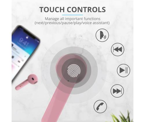 HEADSET PRIMO TOUCH BLUETOOTH/PINK 23782 TRUST