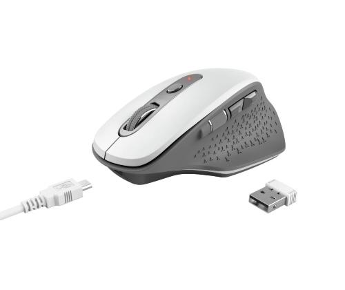 MOUSE USB OPTICAL WRL/OZAA WHITE 24035 TRUST