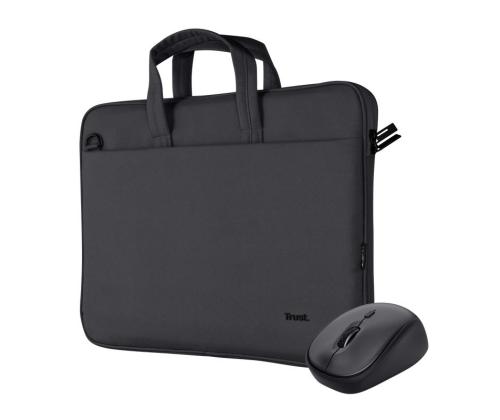 NB CASE BOLOGNA 16" +MOUSE SET/BLACK 24988 TRUST