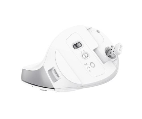 MOUSE USB OPTICAL WRL BAYO+/ERGONOMIC WHT 25399 TRUST