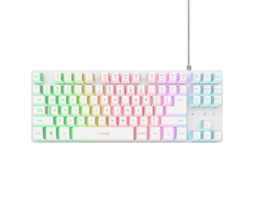 KEYBOARD USB GXT 833W THADO/TKL ENG WHITE 25894 TRUST