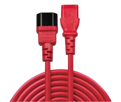 CABLE POWER IEC EXTENSION 1M/RED 30477 LINDY