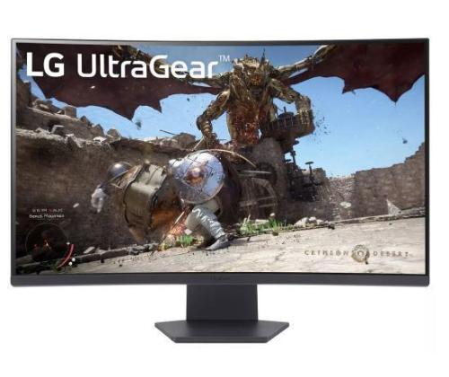 LCD Monitor LG 32GS60QC-B 32" Gaming/Curved Panel VA 2560x1440 16:9 180 Hz Matte 1 ms Tilt...