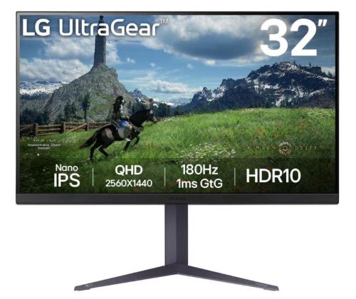 LCD Monitor LG 31.5" Panel IPS 2560x1440 16:9 180Hz 1 ms Pivot Height adjustable Tilt Colour...